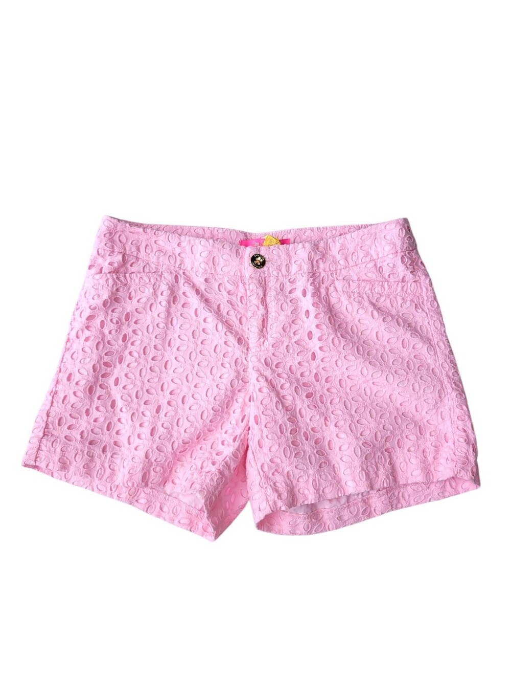 Lilly Pulitzer Kelly Pink Eyelet Shorts Sz 0